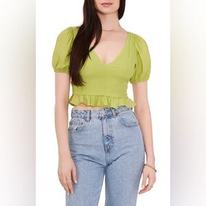 1. State Open Back Crop Top Blouse size 8